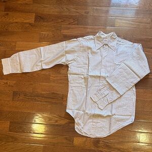 Vintage Brooks Brothers Red, White, Blue Striped Dress Shirt